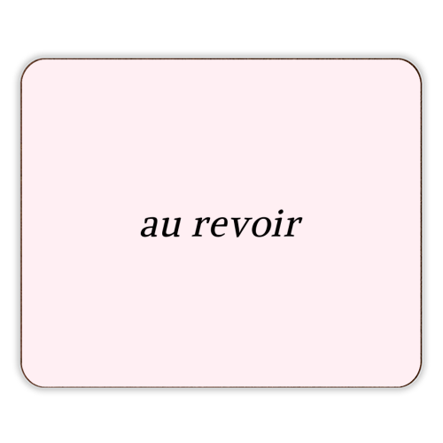 Au Revoir Minimal French Farewell Quote - designer placemat by Sundiva Designs