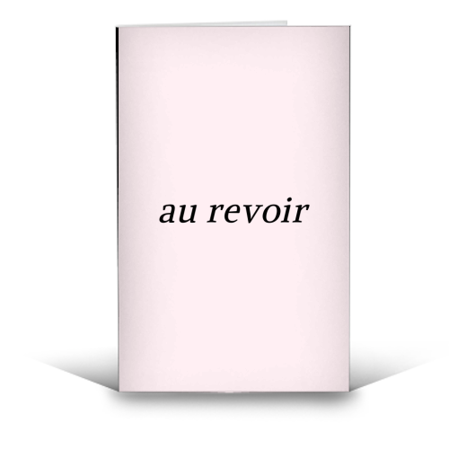 Au Revoir Minimal French Farewell Quote - funny greeting card by Sundiva Designs