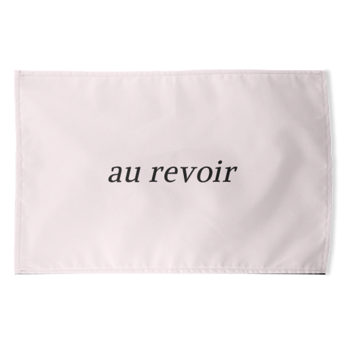 Au Revoir Minimal French Farewell Quote - funny tea towel by Sundiva Designs