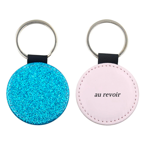 Au Revoir Minimal French Farewell Quote - keyring by Sundiva Designs