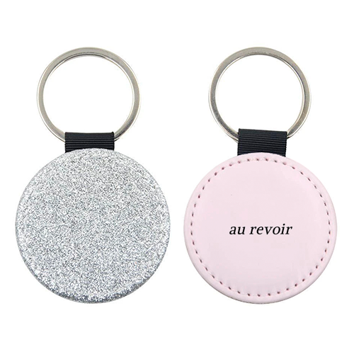 Au Revoir Minimal French Farewell Quote - keyring by Sundiva Designs