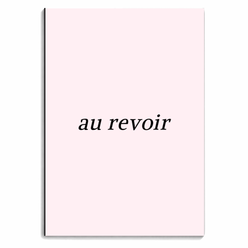 Au Revoir Minimal French Farewell Quote - personalised A4, A5, A6 notebook by Sundiva Designs