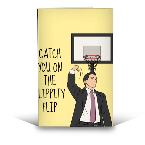Catch You On The Flippity Flip Funny Leaving Quote - funny greeting card by Sundiva Designs