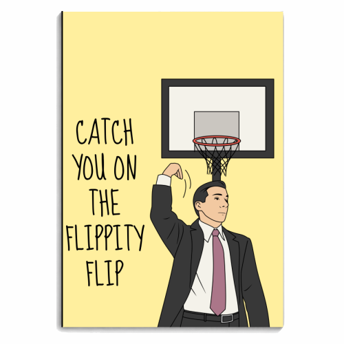 Catch You On The Flippity Flip Funny Leaving Quote - personalised A4, A5, A6 notebook by Sundiva Designs