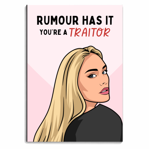 Rumour Has It You're A Traitor Funny Leaving Quote - personalised A4, A5, A6 notebook by Sundiva Designs