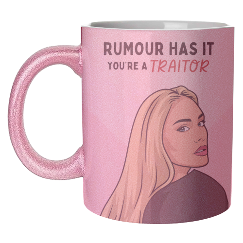 Rumour Has It You're A Traitor Funny Leaving Quote - unique mug by Sundiva Designs