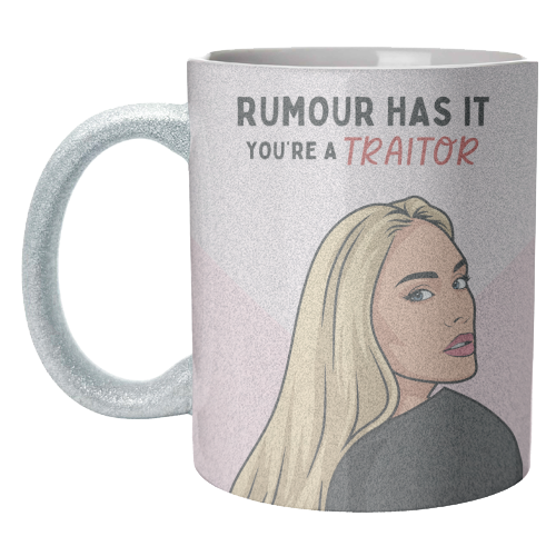 Rumour Has It You're A Traitor Funny Leaving Quote - unique mug by Sundiva Designs