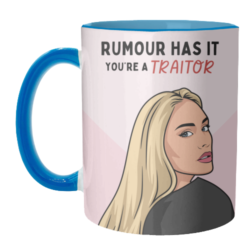 Rumour Has It You're A Traitor Funny Leaving Quote - unique mug by Sundiva Designs