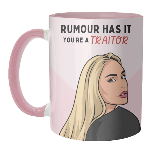 Rumour Has It You're A Traitor Funny Leaving Quote - unique mug by Sundiva Designs