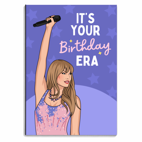It's Your Birthday Era Pop Inspired Funny Quote - personalised A4, A5, A6 notebook by Sundiva Designs