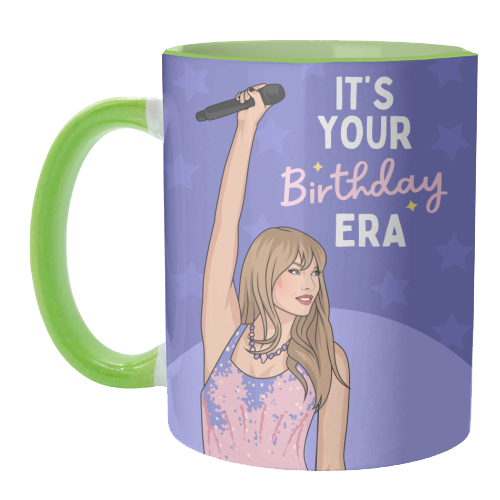 It's Your Birthday Era Pop Inspired Funny Quote - unique mug by Sundiva Designs