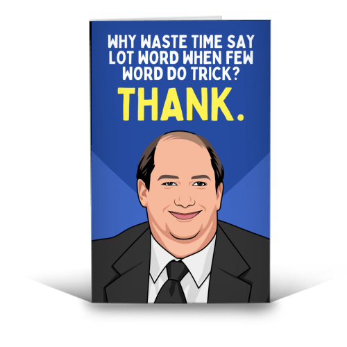 Few Word Do Trick Thank Funny Minimal Thank You - funny greeting card by Sundiva Designs