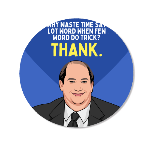 Few Word Do Trick Thank Funny Minimal Thank You - Magnet by Sundiva Designs