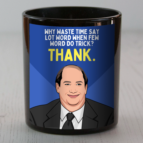 Few Word Do Trick Thank Funny Minimal Thank You - scented candle by Sundiva Designs