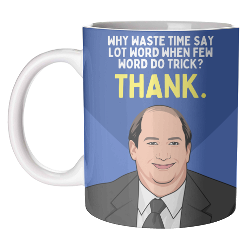 Few Word Do Trick Thank Funny Minimal Thank You - unique mug by Sundiva Designs