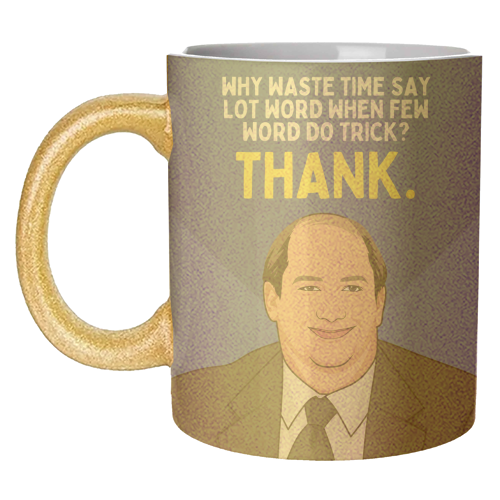 Few Word Do Trick Thank Funny Minimal Thank You - unique mug by Sundiva Designs