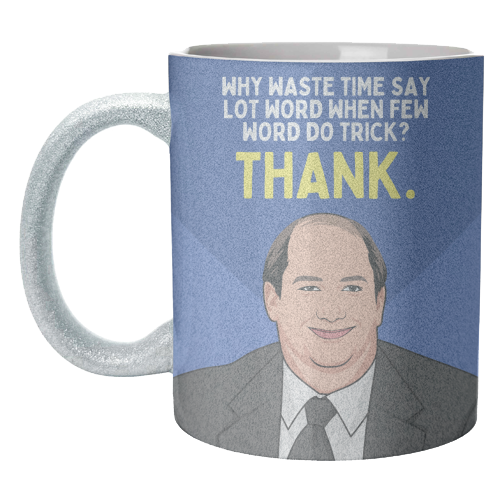 Few Word Do Trick Thank Funny Minimal Thank You - unique mug by Sundiva Designs