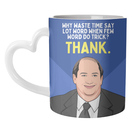 Few Word Do Trick Thank Funny Minimal Thank You - unique mug by Sundiva Designs