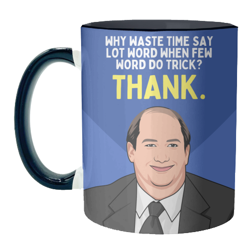 Few Word Do Trick Thank Funny Minimal Thank You - unique mug by Sundiva Designs