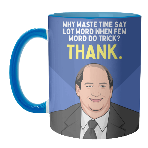Few Word Do Trick Thank Funny Minimal Thank You - unique mug by Sundiva Designs
