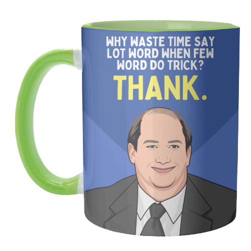 Few Word Do Trick Thank Funny Minimal Thank You - unique mug by Sundiva Designs