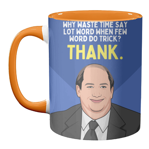 Few Word Do Trick Thank Funny Minimal Thank You - unique mug by Sundiva Designs