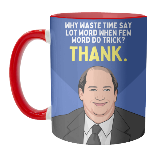 Few Word Do Trick Thank Funny Minimal Thank You - unique mug by Sundiva Designs