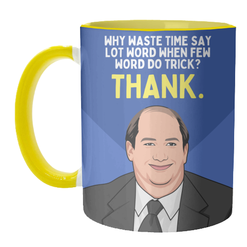 Few Word Do Trick Thank Funny Minimal Thank You - unique mug by Sundiva Designs