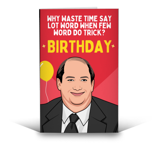 Few Word Do Trick Birthday Funny Minimal Quote - funny greeting card by Sundiva Designs