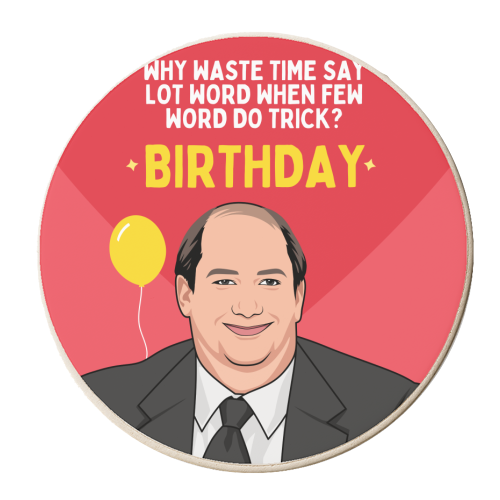 Few Word Do Trick Birthday Funny Minimal Quote - personalised beer coaster by Sundiva Designs