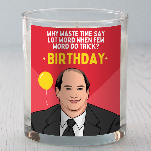 Few Word Do Trick Birthday Funny Minimal Quote - scented candle by Sundiva Designs
