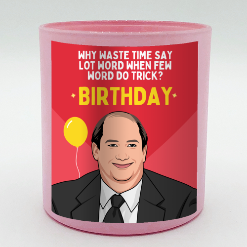 Few Word Do Trick Birthday Funny Minimal Quote - scented candle by Sundiva Designs