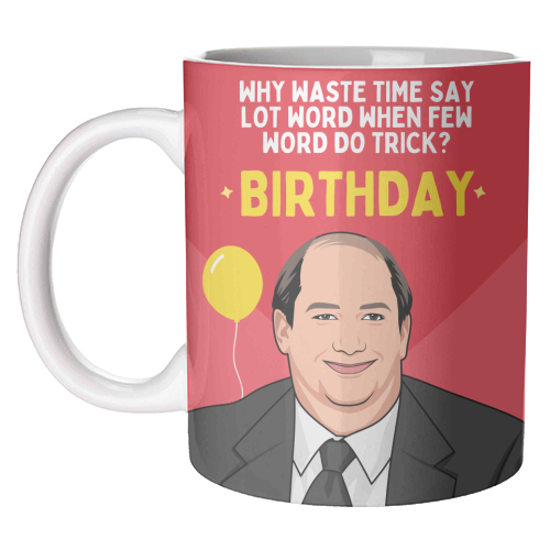 Few Word Do Trick Birthday Funny Minimal Quote - unique mug by Sundiva Designs