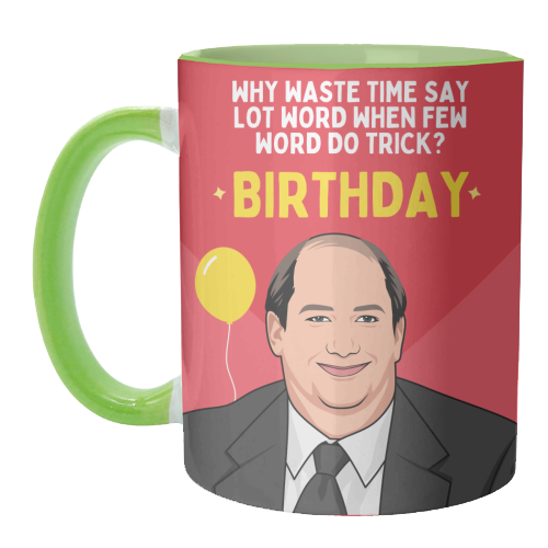 Few Word Do Trick Birthday Funny Minimal Quote - unique mug by Sundiva Designs