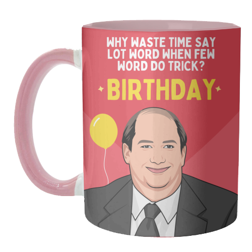 Few Word Do Trick Birthday Funny Minimal Quote - unique mug by Sundiva Designs