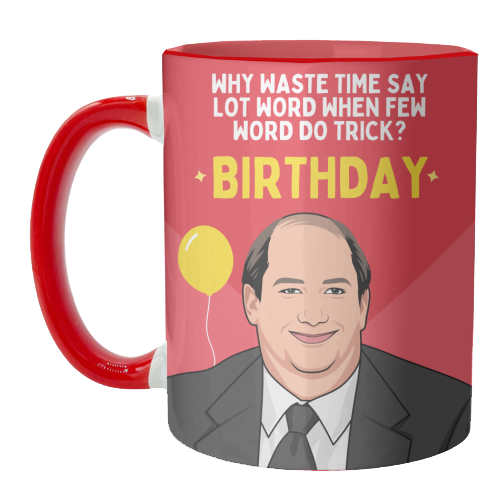 Few Word Do Trick Birthday Funny Minimal Quote - unique mug by Sundiva Designs