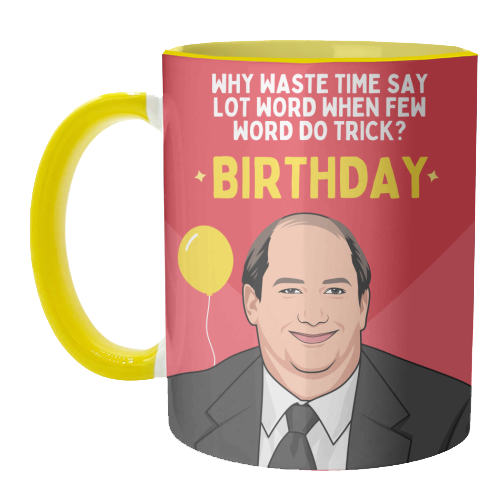 Few Word Do Trick Birthday Funny Minimal Quote - unique mug by Sundiva Designs