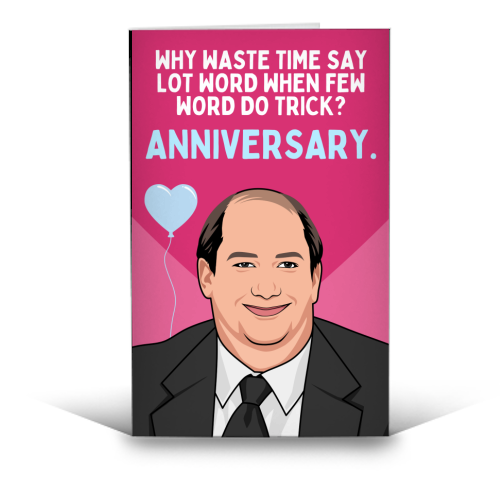 Few Word Do Trick Anniversary Funny Minimal Quote - funny greeting card by Sundiva Designs