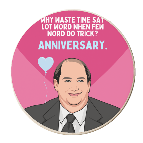 Few Word Do Trick Anniversary Funny Minimal Quote - personalised beer coaster by Sundiva Designs