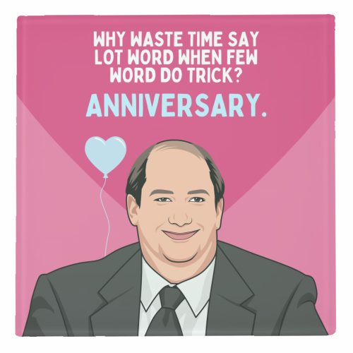 Few Word Do Trick Anniversary Funny Minimal Quote - personalised beer coaster by Sundiva Designs