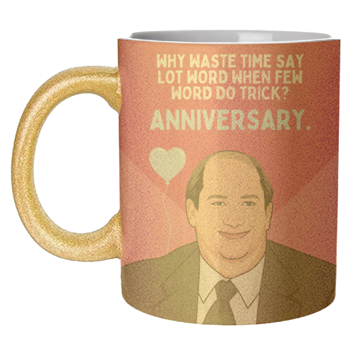 Few Word Do Trick Anniversary Funny Minimal Quote - unique mug by Sundiva Designs
