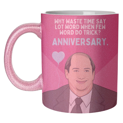 Few Word Do Trick Anniversary Funny Minimal Quote - unique mug by Sundiva Designs