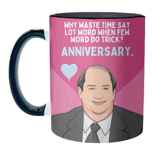 Few Word Do Trick Anniversary Funny Minimal Quote - unique mug by Sundiva Designs