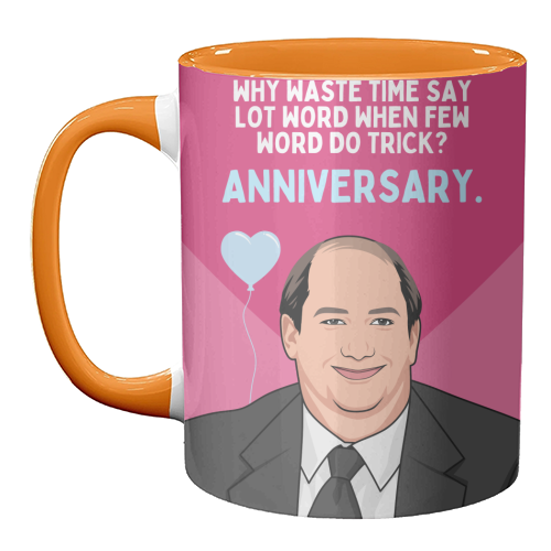 Few Word Do Trick Anniversary Funny Minimal Quote - unique mug by Sundiva Designs