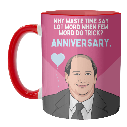 Few Word Do Trick Anniversary Funny Minimal Quote - unique mug by Sundiva Designs