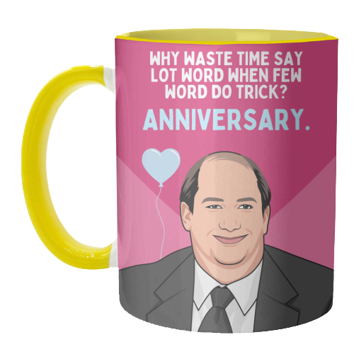 Few Word Do Trick Anniversary Funny Minimal Quote - unique mug by Sundiva Designs