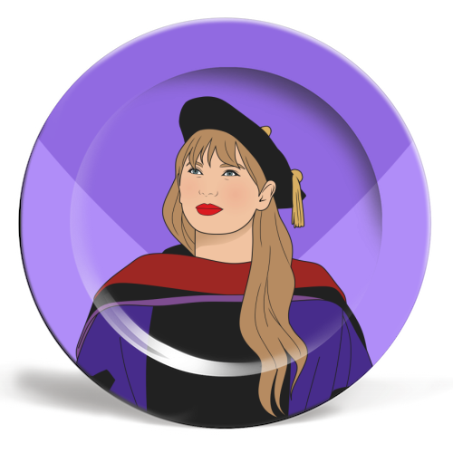 In Your Graduation Era Pop Inspired Quote - ceramic dinner plate by Sundiva Designs