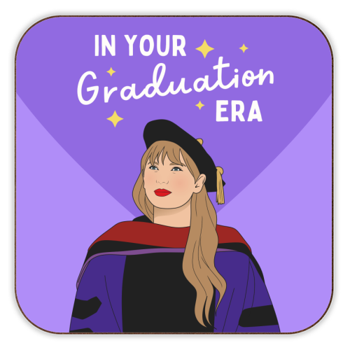 In Your Graduation Era Pop Inspired Quote - personalised beer coaster by Sundiva Designs