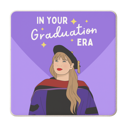 In Your Graduation Era Pop Inspired Quote - personalised beer coaster by Sundiva Designs