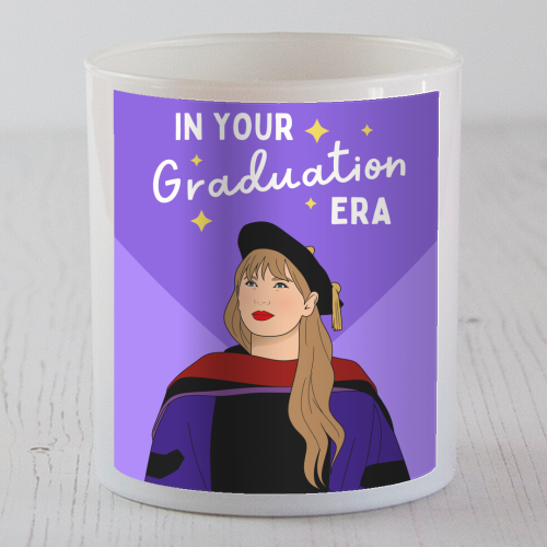 In Your Graduation Era Pop Inspired Quote - scented candle by Sundiva Designs